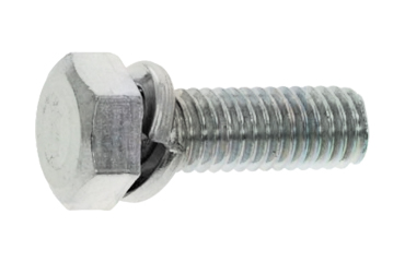 鉄 六角トリーマ頭セムス小ねじ P=2 (バネ座組込)